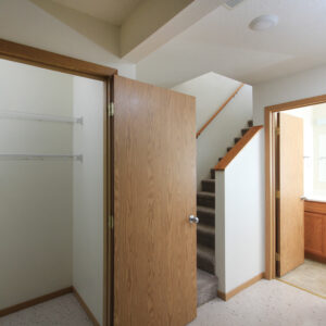 Entry Closet & Lower Level Bathroom