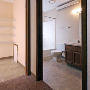 Hall Storage & Bathroom