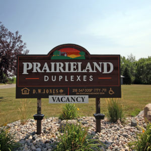 Prairieland Duplexes Sign