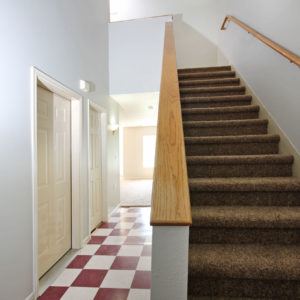 Entry, Stairway & Lower Level Bathroom