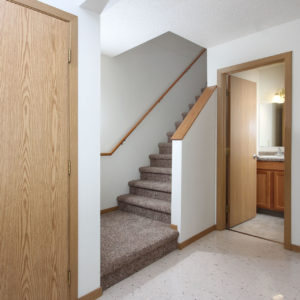 Lower Level Bathroom & Stairway