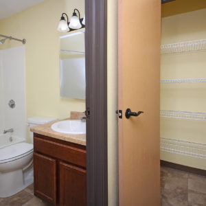 Hallway Closet & Bathroom