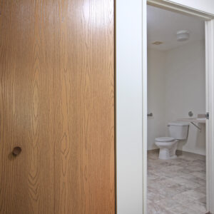 Hallway Closet & Accessible Bathroom