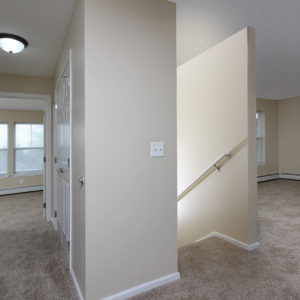Bedroom One, Entry Stairs & Living Room