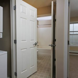 Laundry Closet, Upper Bath & Bedroom Three