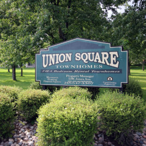 Union Square Townhomes Sign