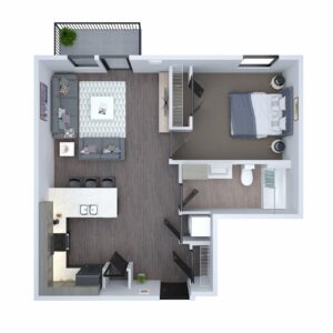 Unit B3 - One Bedroom & One Bath