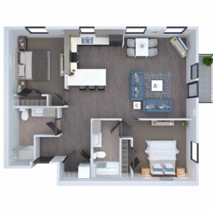 Unit C2 - Two Bedroom & Two Bath