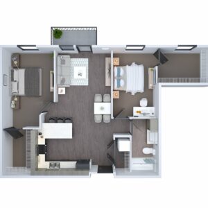 Unit C4 - Two Bedroom & One Bath