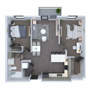 Unit C5 - Two Bedroom & One Bath