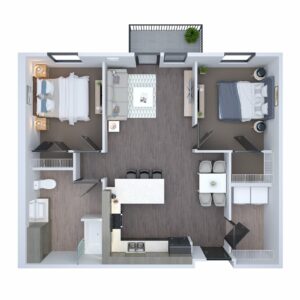 Unit C6 - Two Bedroom & One Bath