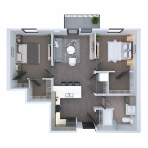 Unit C7 - Two Bedroom & One Bath